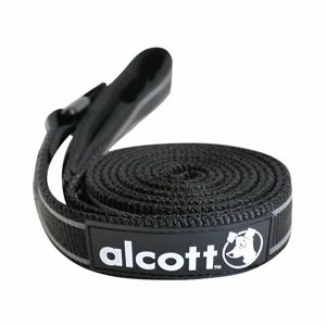Alcott reflexné vodítko pre psy čierne, veľkosť L