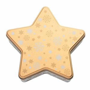 Altom Vianočná plechová dóza Golden Snowflakes, 23 x 22 x 6 cm