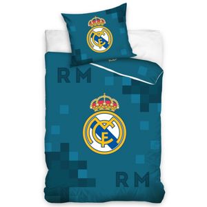 Carbotex Bavlnené obliečky Real Madrid Dados Blue, 140 x 200 cm, 70 x 90 cm