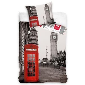 Tiptrade Bavlnené obliečky Večerný Londýn, 140 x 200 cm, 70 x 90 cm