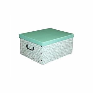 Compactor Skladacia úložná krabica - kartón box Compactor Nordic 50 x 40 x 25 cm, zelená