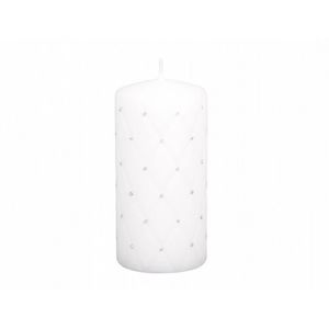 Dekoratívna sviečka Florencia biela, 14 cm
