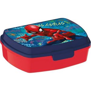 Desiatový box Spiderman 17,5 x 14,5 x 6,5 cm, modrá