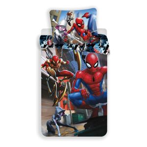 Jerry Fabrics Detské bavlnené obliečky Spiderman action, 140 x 200 cm, 70 x 90 cm