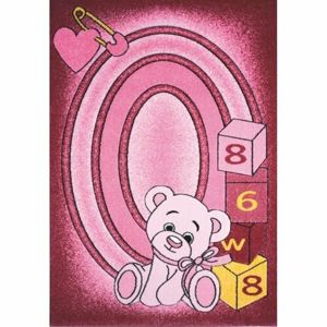 Spoltex Detský koberec Toys pink C 126, 133 x 195 cm