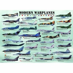 EUROGRAPHICS Puzzle Moderní bojová letadla 1000 dílků 