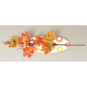 Jesenná vetvička s bobuľami a piatimi listami, 40 cm