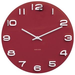 Karlsson 5640RD Designové nástenné hodiny, 35 cm 