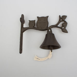 Liatinový zvonček Sovy, 17 x 18,5 x 8,5 cm