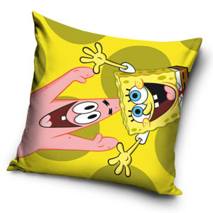 Tiptrade Obliečka na vankúšik Sponge Bob a Patrik, 40 x 40 cm