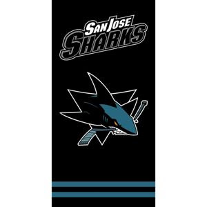 TipTrade Osuška NHL San Jose Sharks Black, 70 x 140 cm