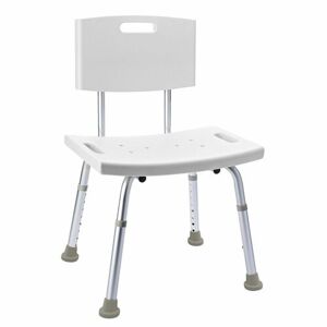 SAPHO A00602101 Handicap stolička s operadlom, nastaviteľná výška, biela