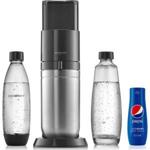 SodaStream Duo Black výrobník perlivej vody so sirupom PEPSI 440 ml zadarmo