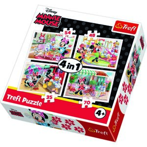 TREFL Puzzle Myška Minnie 4v1 (35,48,54,70 dílků) 