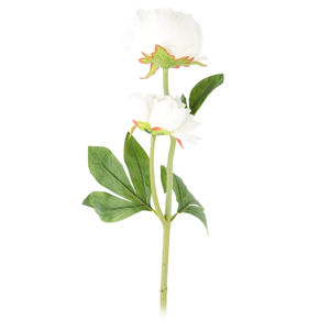 Umelá kvetina Pivonka biela, 58 cm