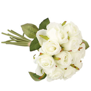 Dakls Umelá kytica ruží, biela